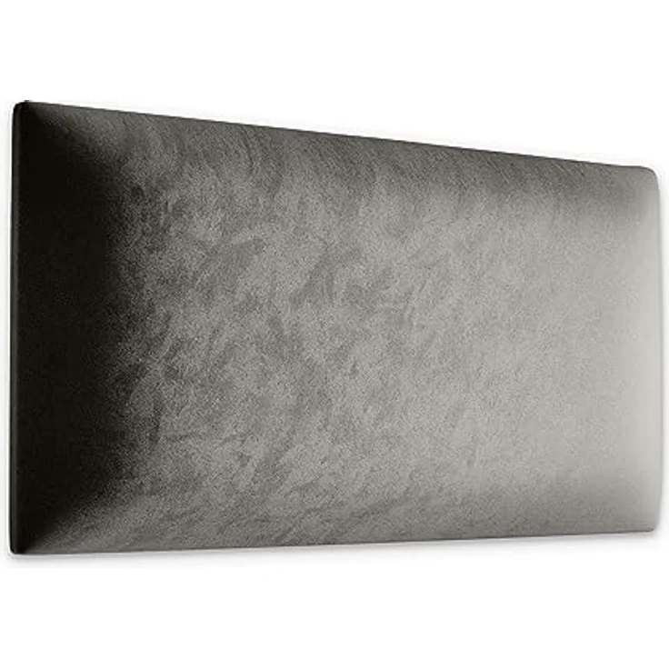 Muralo Samt Wandkissen Stoff Polsterpaneel Schlafzimmer Wohnzimmer Bett Wandpolster Bettkopfteil Lendekissen Modern Luxus Gepolstert Polster Paneel (Grau, 60x30 cm) – Bild 4