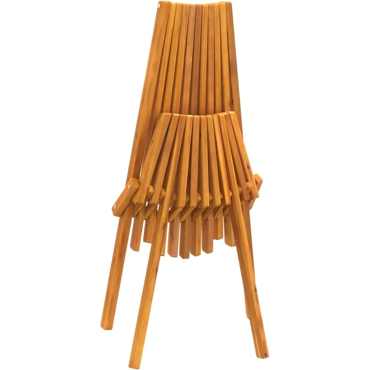vidaXL Stuhl 2 pcs Braun 69 x 56 x 84 cm Massivholz Akazie 4103891 – Bild 7