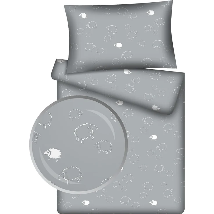 KiGATEX Kinderbettwäsche KiGATEX Set 2-teilig, 100x135 + 40x60 cm, für Mädchen + Jungen, 100% Baumwolle, weich & atmungsaktiv, waschbar bei 60°C – Bild 1