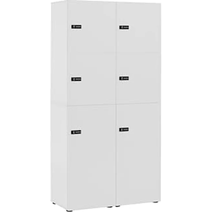 Schildmeyer Locked Spind Schrank Set Dial 702027 mit Zahlenschloss, Holzwerkstoff, mattweiß – Bild 4