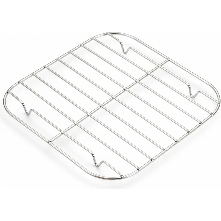 Edelstahl-Gitterrost für Heißluftfritteuse und Backofen, Silber, 18 x 18 x 18 x 1.5 cm