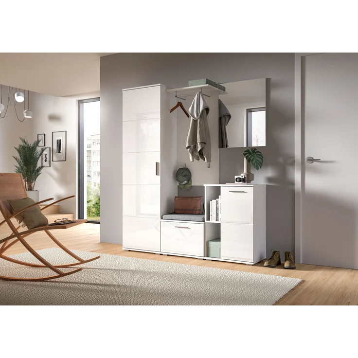 Garderobenpaneel >Prego< in weiß - 55x114x28cm (BxHxT) – Bild 5