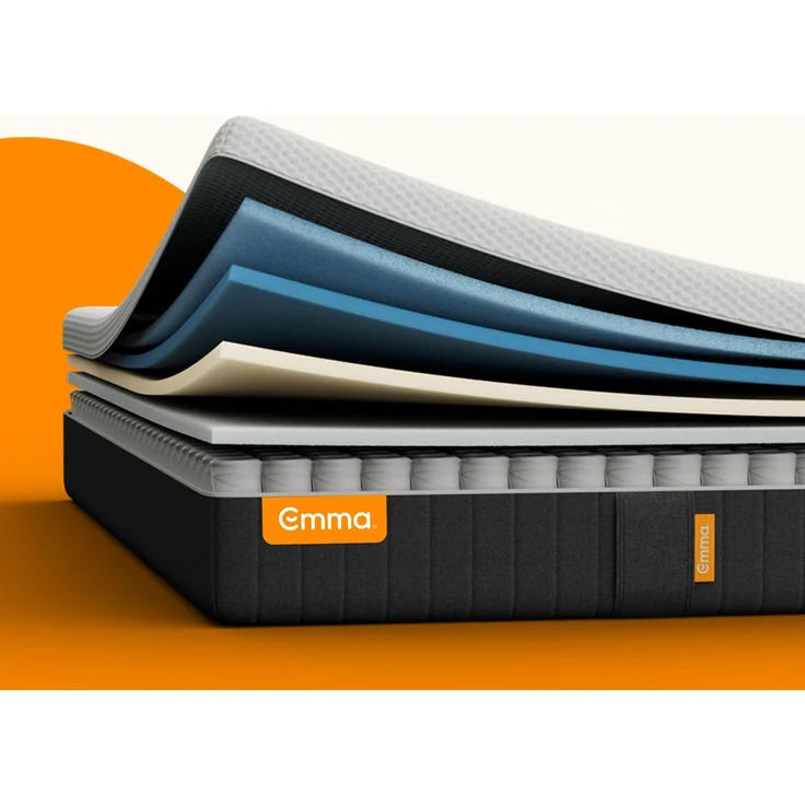 Emma Original Pro+ Matratze 180x200 cm – 27 cm Hybridmatratze mit 7-Zonen-Taschenfederkern, ThermoSync® Kühltechnologie & allergenreduzierendem Purotex® Bezug – atmungsaktive Komfortmatratze