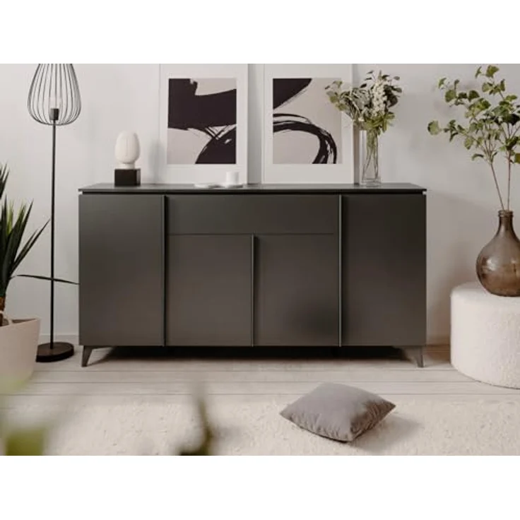 Sideboard Visby in grau und Schiefer 177 x 92 cm – Bild 9