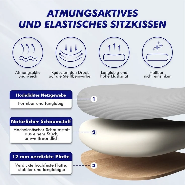 Adormii Bürostuhl bürostuhl ergonomisch,schreibtischstuhl mit verstellbarer Lendenstütze (Ergonomischer bürostuhl mit verstellbaren Armlehnen, büro stuhl bis zu 135° neigbar, ergonomic office chair mit höhenverstellbarer, atmungsaktiv und komfortabel, ... – Bild 4