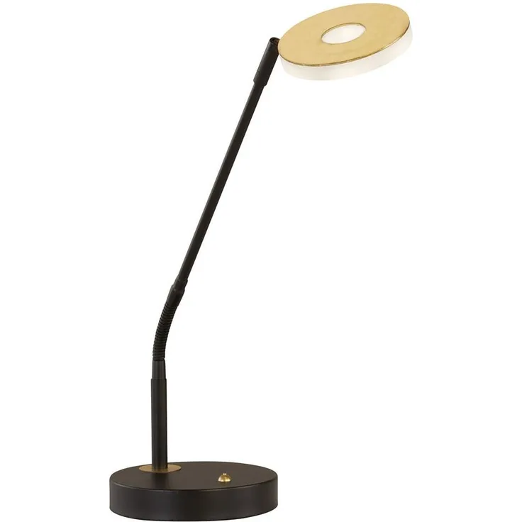 Fischer & Honsel 50717 LED Tischleuchte Dent schwarz goldfarben CCT