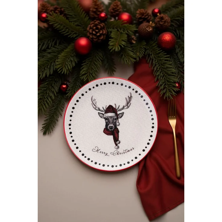 Hermia Concept 'Xmas Merry' Servierteller-Set (6-teilig), Mehrfarbig, 25,5 x 25,5 x 2,5 cm – Bild 1
