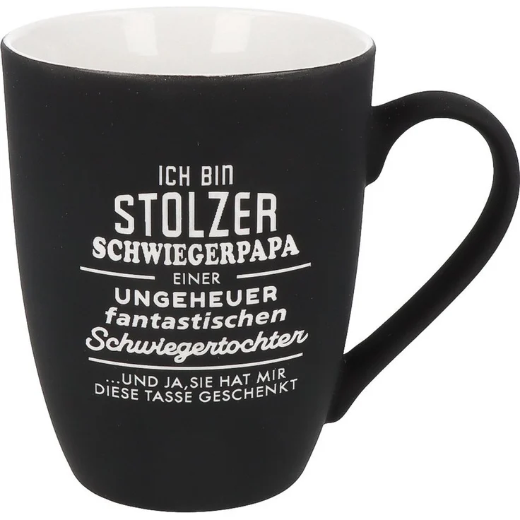 Spruchreif® Tasse SOFT-TOUCH-Tasse mit Gravur, Geschenk für die Schwiegereltern – Bild 5