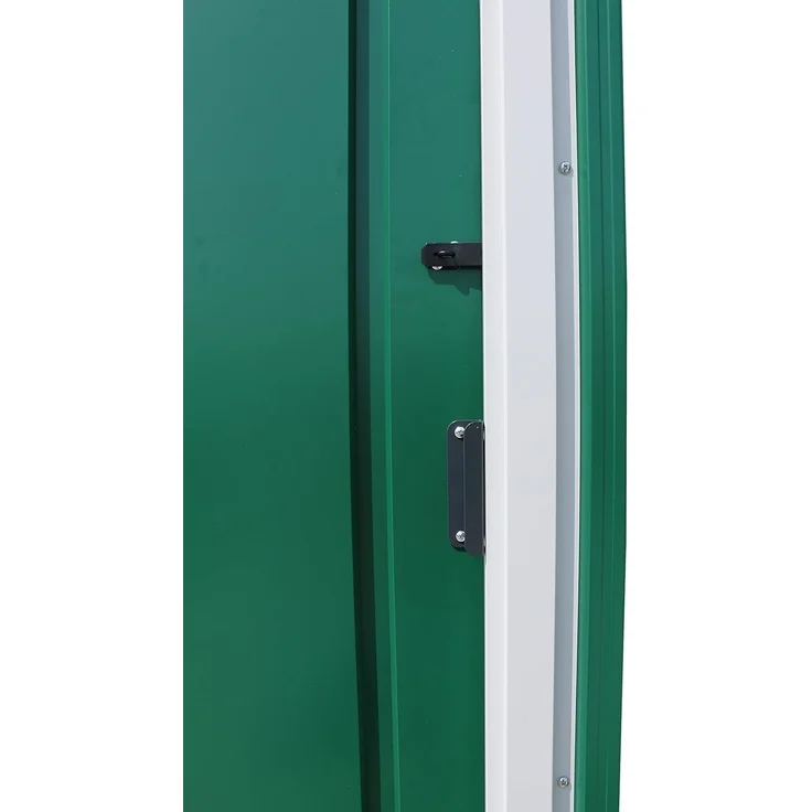 Duramax ECO 5x4 (1.56 m²) Metallgerätehaus, feuerverzinktes Metall gerätehaus - Geräteschuppen, verstärkte Dachkonstruktion, wartungsfreier und wetterfester Metallschuppen, Grün – Bild 11