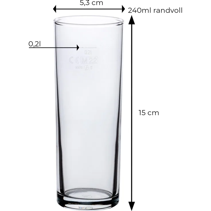 Van Well Kölschglas 0,2 l geeicht 12er Set