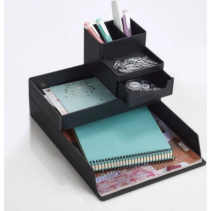 Zeller Present Organizer Universal-Organizer, Kunststoff, schwarz, 24 x 15,2 x 4 cm – Bild 2