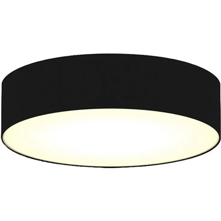 Zeitlose runde Deckenleuchte mit LED Stoffschirm Schwarz Ø 60cm – Bild 4