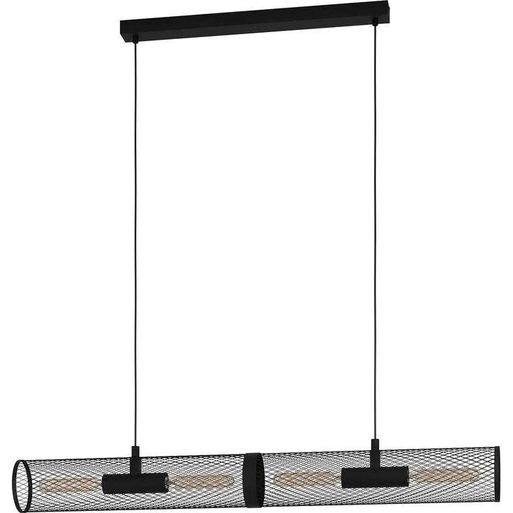Eglo 43534 Hängeleuchte REDCLIFFE Stahl schwarz E27 4X40W L:108cm B:12,5cm H:110cm dimmbar
