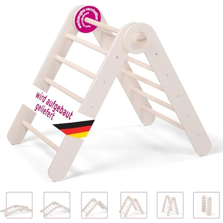 babybay Kletterdreieck Littlefoot beige lackiert – Bild 2