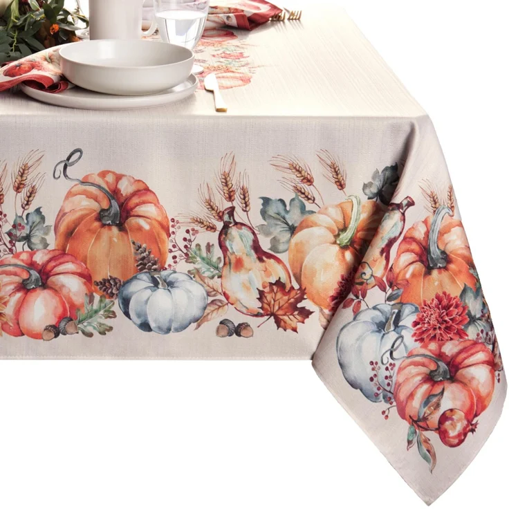 Elrene Home Fashions Botanical Harvest Kürbis-Tischdecke, rechteckig, 152,4x308,8 cm