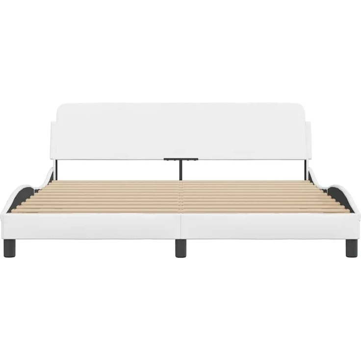 vidaXL Bettgestell "Dover" Weiß 183x213 cm Kunstleder 373309 – Bild 4