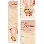 KIDSMOOD - Messlatte für Kinderzimmer Personalisiert, 70-140 cm - Messlatte Kinder Holz personalisiert Mit Namen für Baby- & Kleinkinderzimmer - Individuelles Geschenk für Kinder und Babys zum Geburt