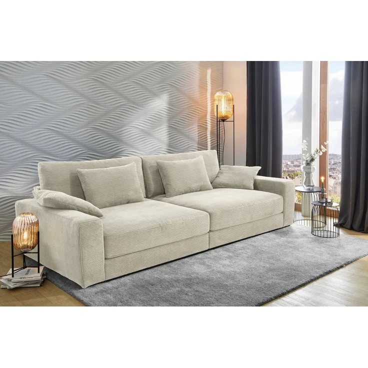 Jockenhöfer Gruppe Big-Sofa Milano XXL, B: 290 cm, mit Zierkissen, Relaxfläche 120x240 cm, Federkern – Bild 3