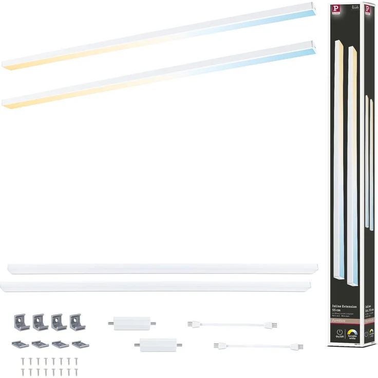 Paulmann 98623 LED Unterschrankleuchte Inline Erweiterung 2er-Set 55cm tunable white weiß – Bild 6