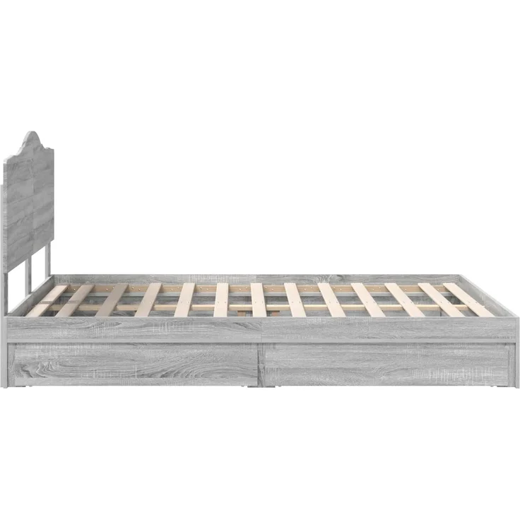vidaXL Aufbewahrungsbett Graues Sonoma 140 x 200 cm Holzwerkstoff 3413504 – Bild 8
