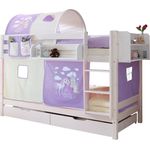 Etagenbett "Marcel" 90x200 Kiefer massiv weiß