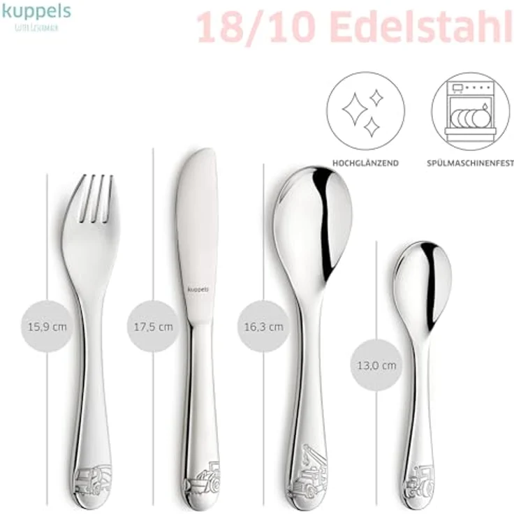 Kuppels BAUSTELLENHELDEN Kinderbesteck Set 4-teilig – Bild 6