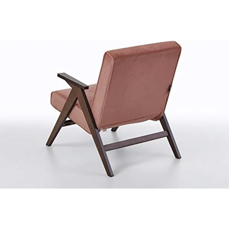 Atlantic Home Collection Sessel im Retrostyle Lisa, Furnier, Altrosa, 64 x 80 x 80 cm, LISA-AC01 – Bild 3