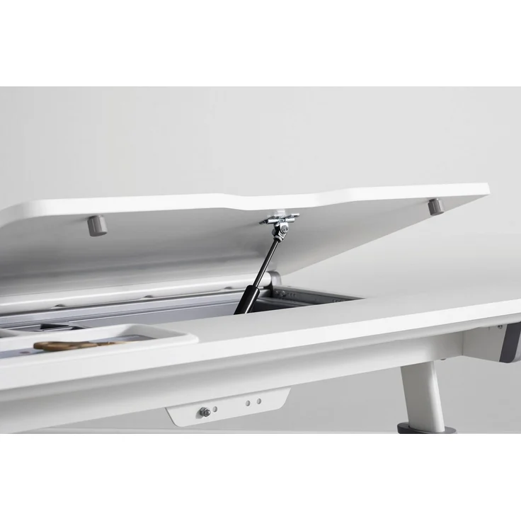 PAIDI Kinderschreibtisch JARO in Weiß, mitwachsend & ergonomisch (B/H/T ca. 120/53-74/75 cm), höhenverstellbarer Schülerschreibtisch, Platte bis 20° neigbar – Bild 3