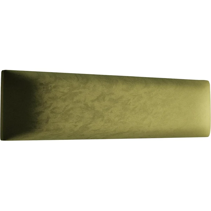 Muralo Samt Wandkissen Stoff Polsterpaneel Schlafzimmer Wohnzimmer Bett Wandpolster Bettkopfteil Lendekissen Modern Luxus Gepolstert Polster Paneel (Olivgrün, 80x20 cm) – Bild 1