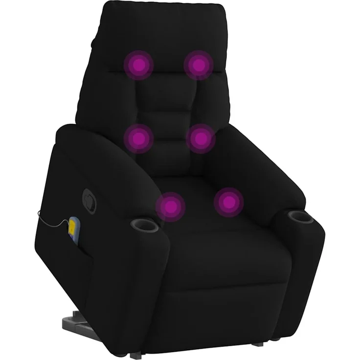 vidaXL Massagesessel mit Aufstehhilfe Schwarz Stoff 3303044 – Bild 3