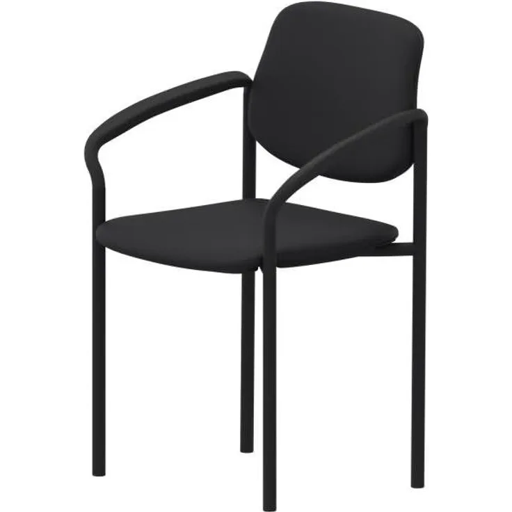 NowyStyl Besucherstuhl STYL ARM 4Fuß gepolstert schwarz/schwarz