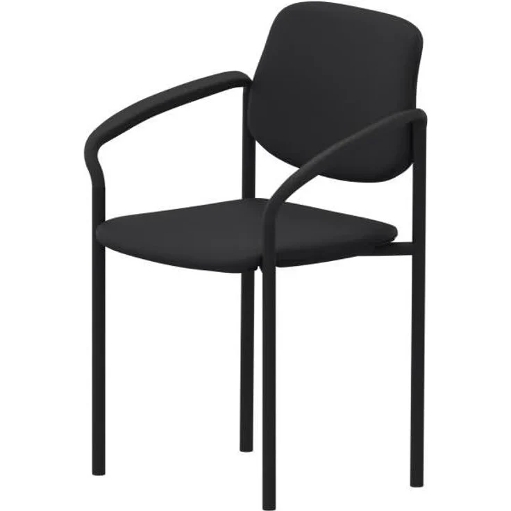 NowyStyl Besucherstuhl STYL ARM 4Fuß gepolstert schwarz/schwarz – Bild 1