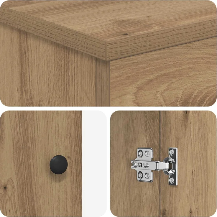vidaXL Waschbeckenschrank Artisan-Eiche 54 x 41 x 100 cm Holzwerkstoff 3404221 – Bild 10
