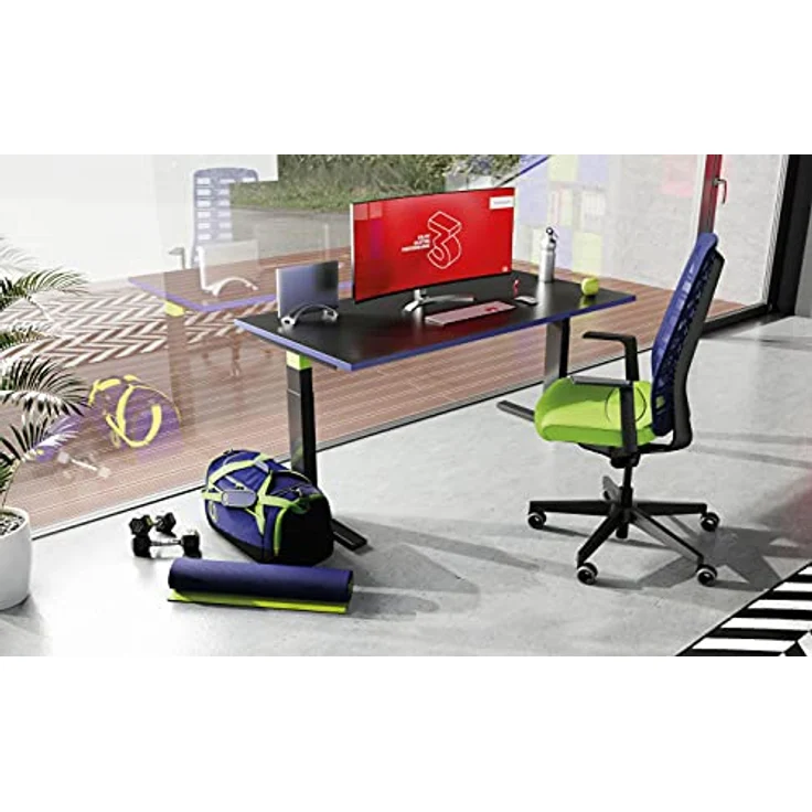 Interstuhl Bürostuhl Pure Active Edition - Ergonomischer Drehstuhl mit Smart-Spring Technologie, 1D-Armlehne, Blau | Grün, Made in Germany – Bild 2