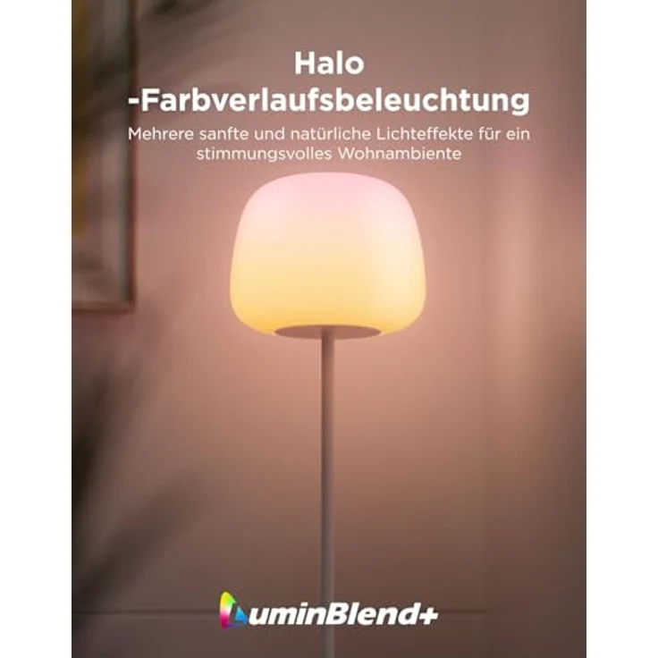 Govee Laterne Stehlampe LED RGBICWW, Dimmbar 1000K-10000K, 1400lm, Halo-Beleuchtung, 100 Szenen, Matter & Alexa Kompatibel, 160cm, Weiß Silikonkopf – Bild 2