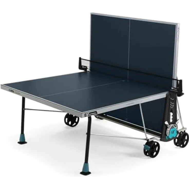 Cornilleau 300X Outdoor Tischtennisplatte, robuste Melaminharzplatte, höhenverstellbar, blau – Bild 3