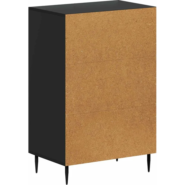 vidaXL Badezimmer Aufbewahrungsschrank HAARLEM Schwarz 896836 – Bild 5