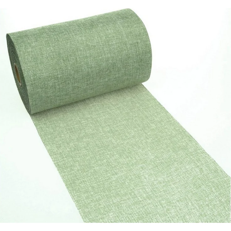 Deko AS Tischläufer Tischläufer Shabby Chic Resedagrün - 20cm - 25m - 69-200-25-7 (1-tlg, 1 Rolle Tischläufer), Strapazierfähig – Bild 1