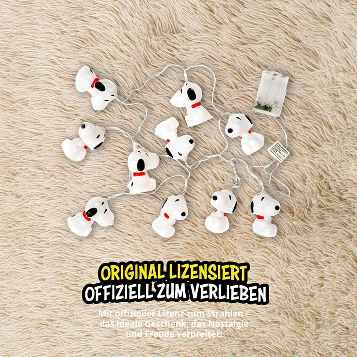 United Labels® LED-Lichterkette Peanuts Snoopy LED Lichterkette 2m 10 LEDs warmweiß batterie innen – Bild 6