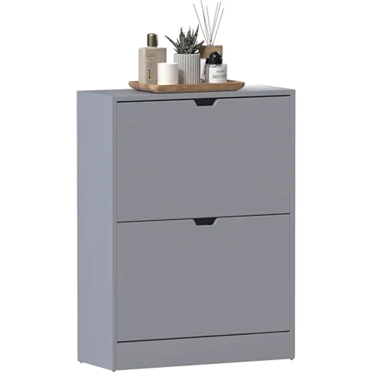 Vida Designs Schuhschrank, Grau, 80H x 60W x 24D – Bild 8