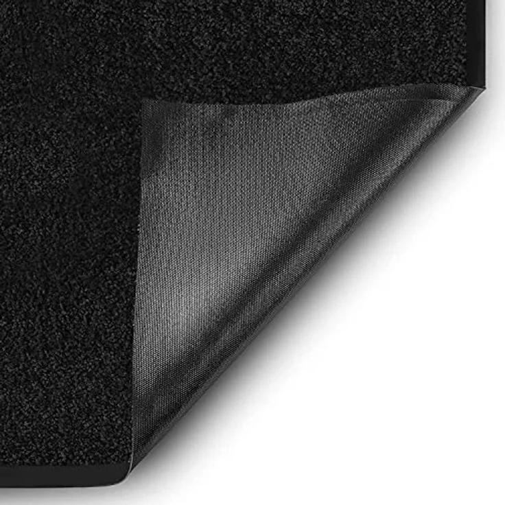 etm Hochwertige Fußmatte | schadstoffgeprüft | bewährte Eingangsmatte in Gewerbe & Haushalt | Schmutzfangmatte mit Top-Reinigungswirkung | Sauberlaufmatte waschbar & rutschfest (120x600 cm, Schwarz) – Bild 5
