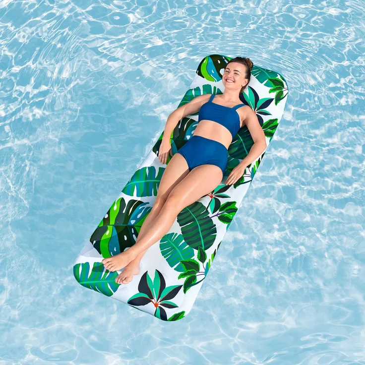 Bestway Luftmatratze Blissfull Drifter™ mit Textilbezug, PVC grün, 183x73 cm – Bild 2