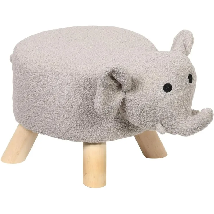 Kesper - Sitzhocker Elefant-Design – ca. 47×25×25 cm - FSC®-Kiefernholz - Polyester - bis 50 kg – montiert - 17451