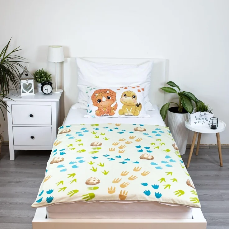 Kinder Bettwäsche mit Dino-Motiv – Bettbezug 100x135 cm & Kissenbezug 40x60 cm – Bild 3