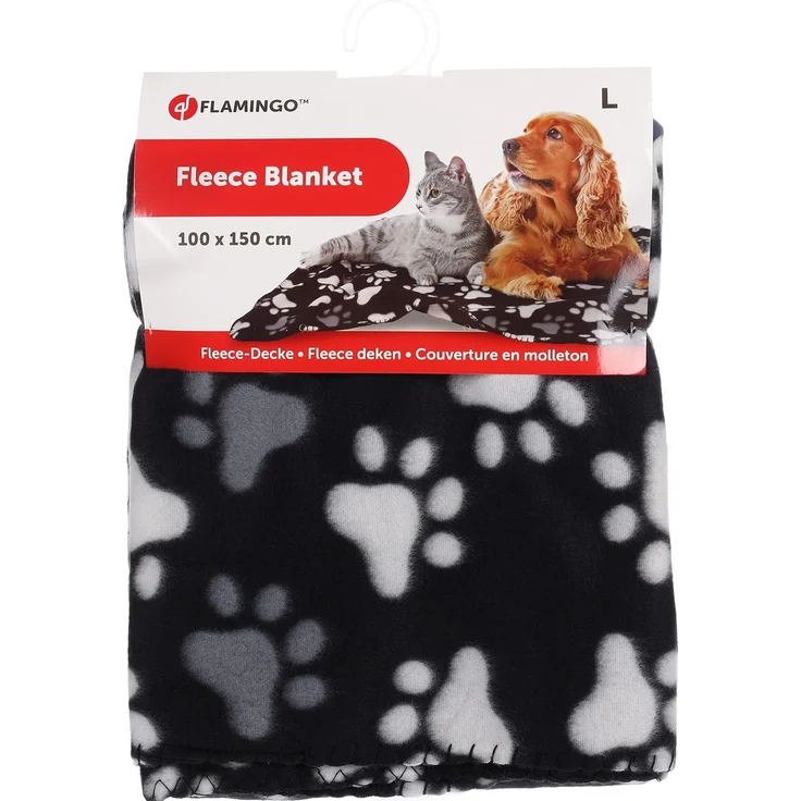 Flamingo Fleecedecke Esma rechteckig schwarz/weiß, Maße: 100 x 150 cm – Bild 5