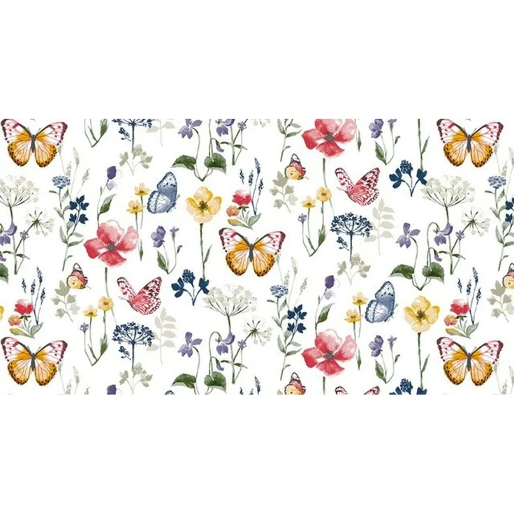 texpot Tischdecke Wachstuch Schmetterlinge Frühling Blumen abwischbar (1-tlg) – Bild 1