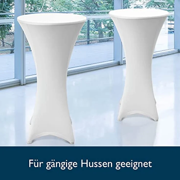 Beautissu Stehtisch Sylt Weiß, 70cm ∅ – Bild 6