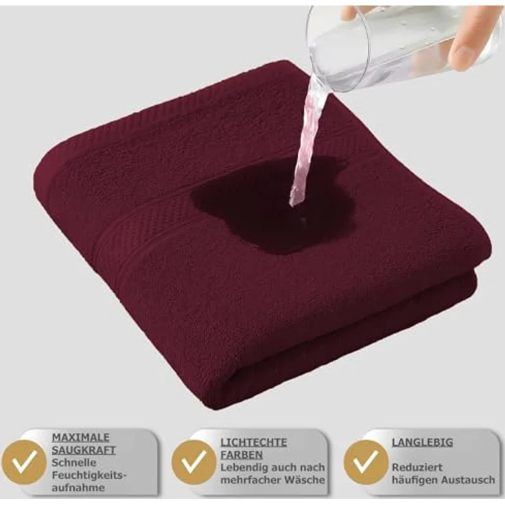 TRENDBUY24 Handtuch Set Handtücher Duschtücher Gästetücher Baumwolle Frottee Premium 4er Set, 100% Baumwolle (4-St), Duschtuch – Bild 5