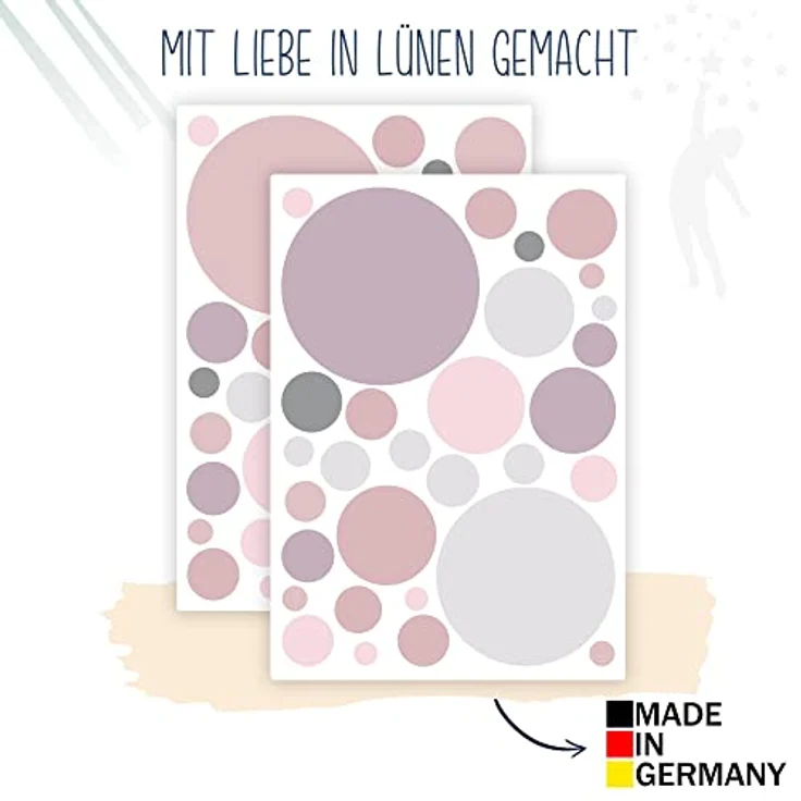 WANDKIND Wandsticker Kreis Set Aufkleber 60 Stück V336, wieder ablösbar – Bild 3