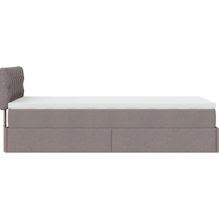 vidaXL Ottoman-Bett mit Matratze Taupe 90x200 cm Stoff 3311515 – Bild 11